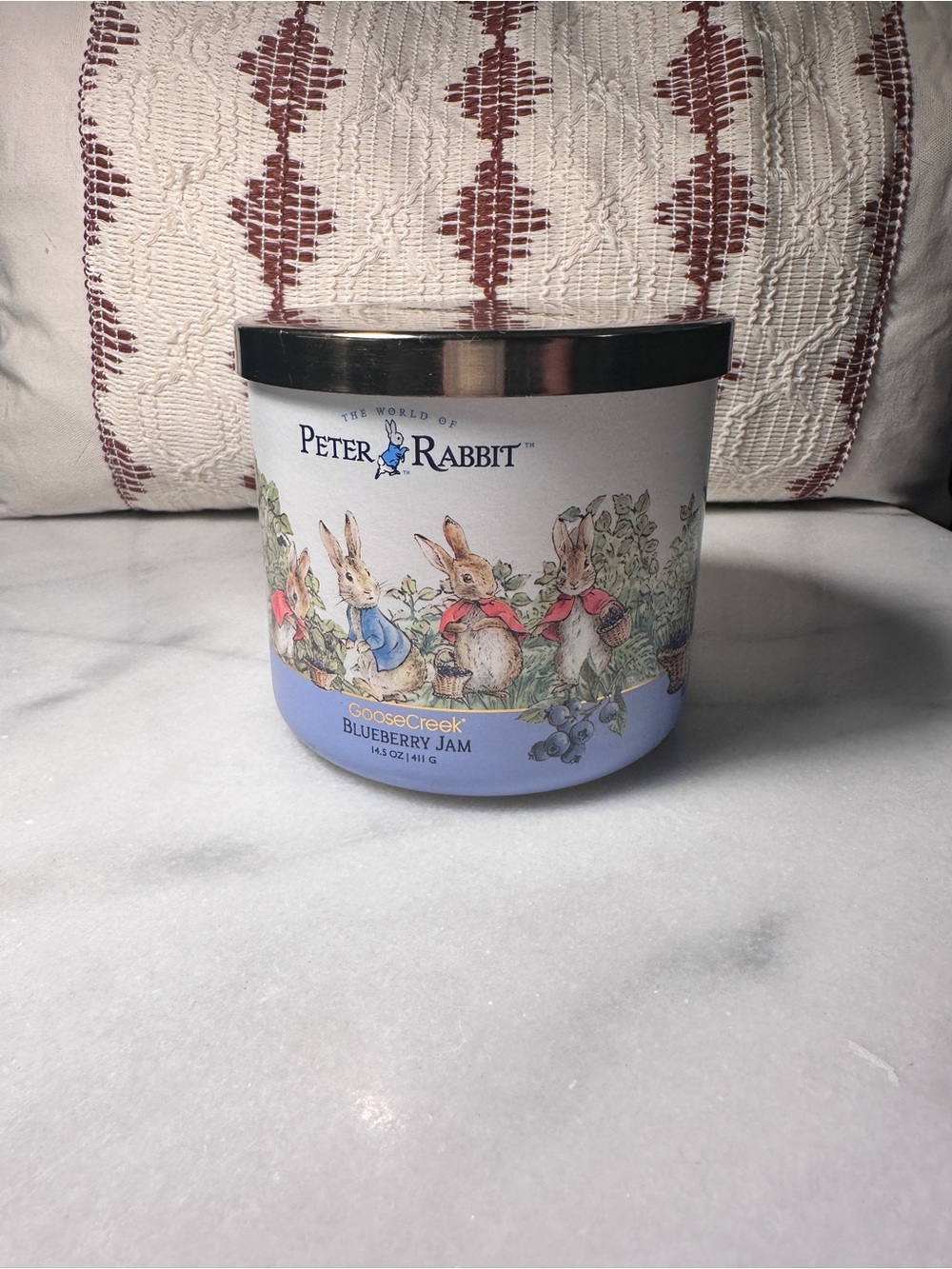 Goose Creek Blueberry Jam Scented Candle Tin - Light Blue